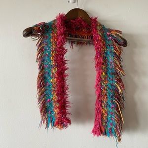 Rainbows short fringe scarf